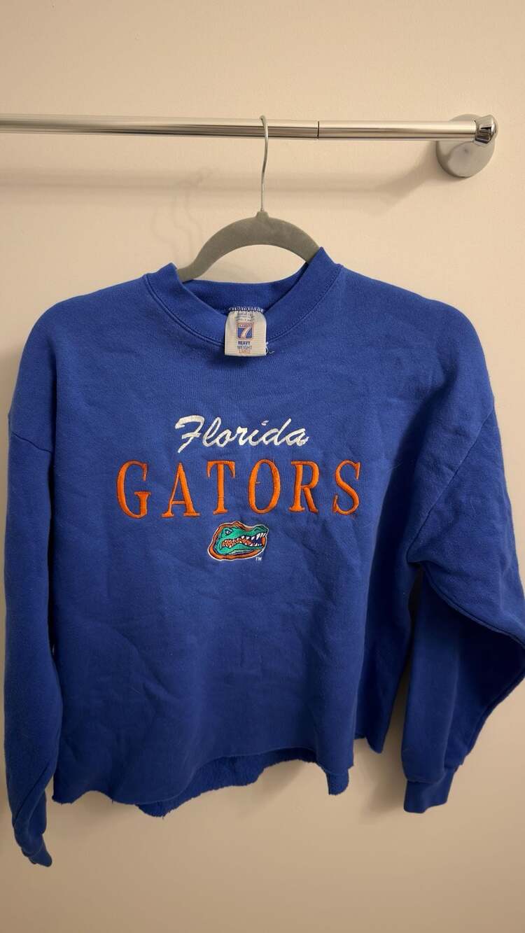 Logo 7 Florida Gators Sweatshirt Size Large Blue Vintage Crewneck